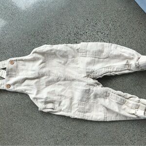 H&M Beige Linen Overalls